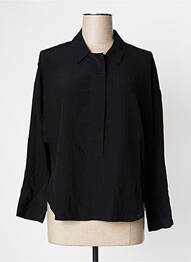 Chemisier tissage crêpe manches longues noir SALSA femme