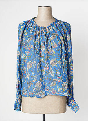 Blouse poignets boutonnés avec fente manches longues bleu SALSA femme
