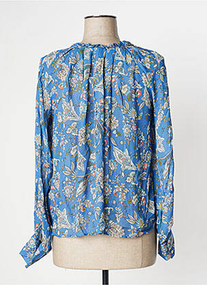 Blouse poignets boutonnés avec fente manches longues bleu SALSA femme
