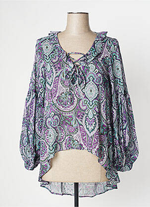Tunique manches longues légère et transparente violet SALSA femme