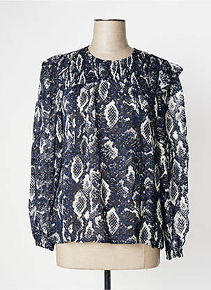 Blouse légère et transparente manches longues bleu SALSA femme