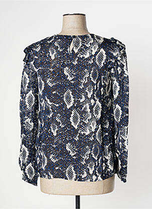 Blouse légère et transparente manches longues bleu SALSA femme