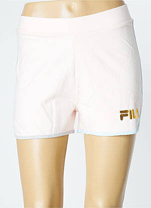 Short taille élastique rose FILA femme