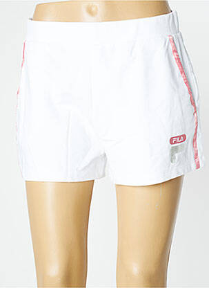 Short taille élastique blanc FILA femme