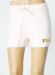 Short taille élastique rose FILA femme