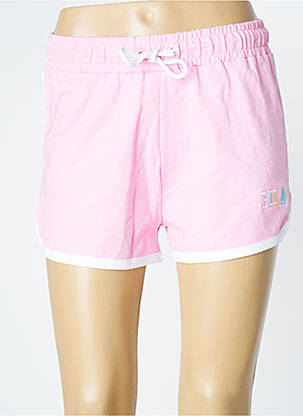 Short taille élastique rose FILA femme