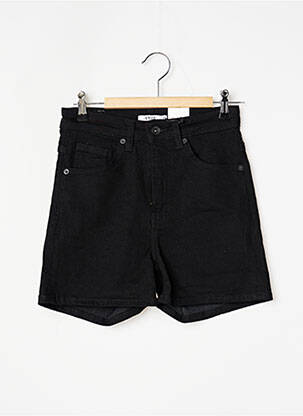 Short fermeture zippée sous rabat boutonné taille haute noir YEZZ femme