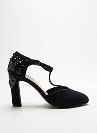 Escarpins tissage satiné talon de 7 à 9cm noir LOLLIPOPS femme