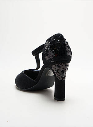 Escarpins tissage satiné talon de 7 à 9cm noir LOLLIPOPS femme