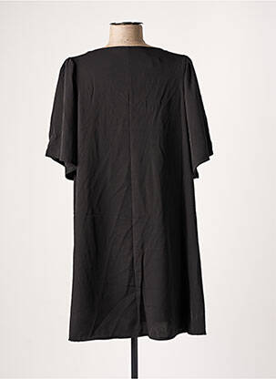 Robe courte coupe évasée manches courtes noir CONTEMPLAY femme