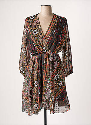 Robe courte manches 3/4 manches 3/4 noir LE DRESSING DE CLOE femme