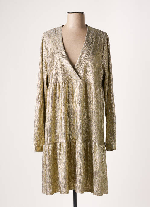 Robe mi-longue manches longues manches longues jaune IN APRIL 1986 femme