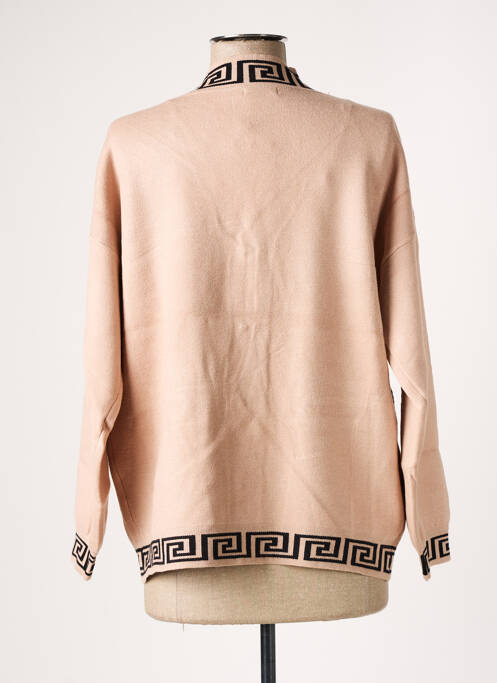 Gilet manches longues rose MOËWY femme