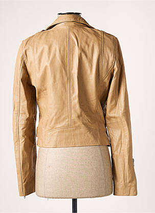Veste simili cuir poches marron GOA femme