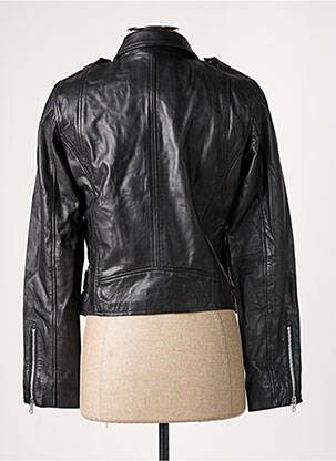 Veste simili cuir poches noir GOA femme