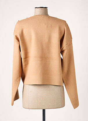 Pull coupe cintrée manches longues marron MOËWY femme
