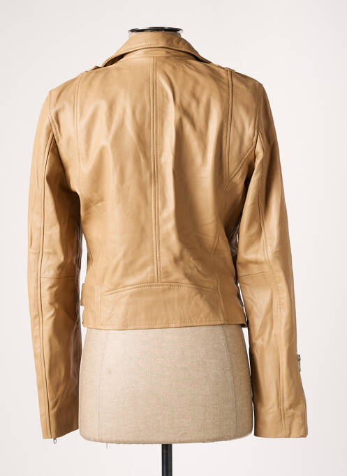 Veste simili cuir marron GOA pour femme