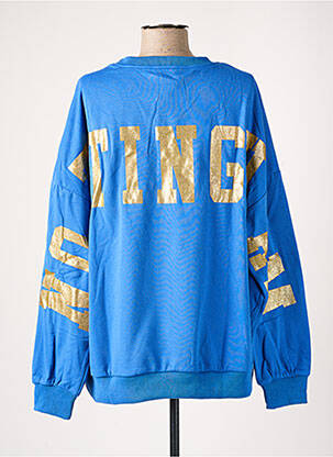 Sweat-shirt stretch manches longues bleu LE DRESSING DE CLOE femme