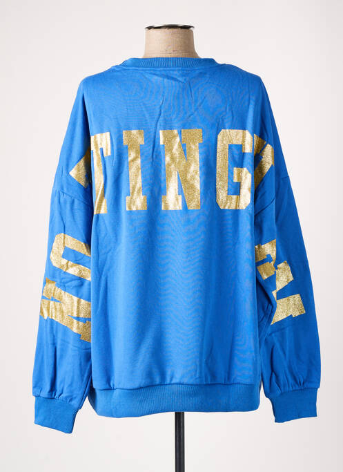 Sweat-shirt stretch manches longues bleu LE DRESSING DE CLOE femme