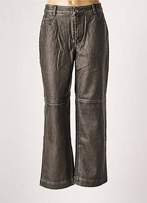 Pantalon large fermeture zippée sous rabat boutonné taille normale gris VOYELLES femme