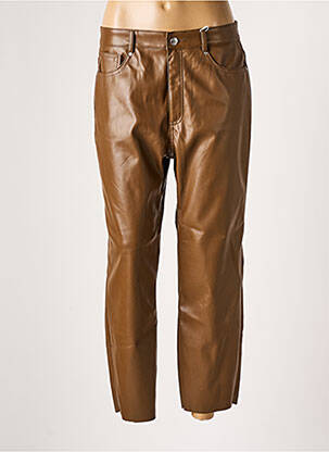 Pantalon 7/8 taille haute taille haute marron ONLY femme
