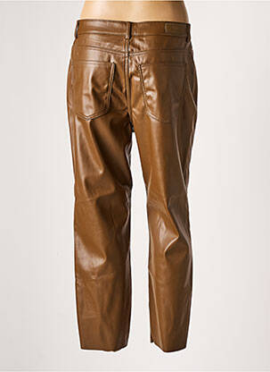 Pantalon 7/8 taille haute taille haute marron ONLY femme