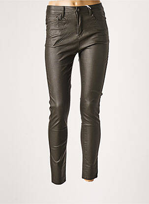 Pantalon slim tissage enduit taille normale gris ORAIJE femme