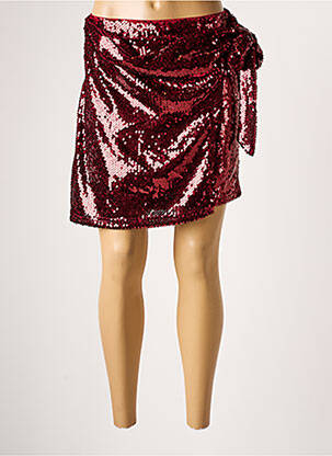 Jupe courte taille élastique rouge IN APRIL 1986 femme