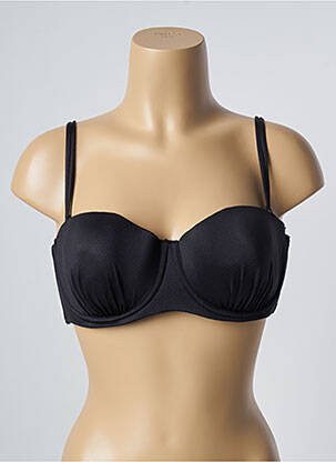 Haut de maillot de bain stretch haut soutien-gorge balconnet noir BELCOR femme