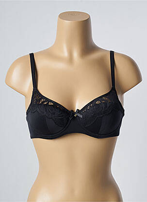 Soutien-gorge effet matière satinée haut soutien-gorge moulé noir FEMILET femme