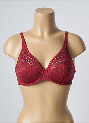 Soutien-gorge effet matière satinée haut soutien-gorge emboitant rouge FEMILET femme