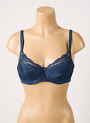 Soutien-gorge effet matière satinée haut soutien-gorge emboitant bleu FEMILET femme