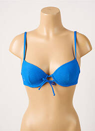 Haut de maillot de bain stretch haut soutien-gorge moulé bleu VARIANCE femme