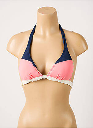 Haut de maillot de bain fermeture liens à nouer haut soutien-gorge avec mousse de rembourrage amovible rose VARIANCE femme