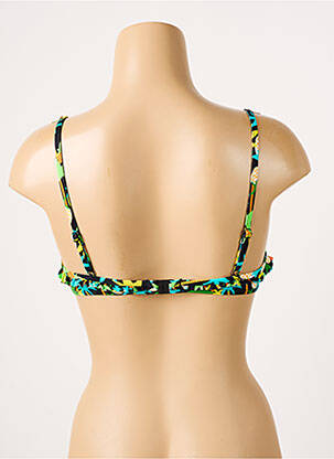 Haut de maillot de bain stretch haut soutien-gorge moulé vert VARIANCE femme