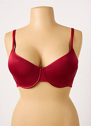 Soutien-gorge tissage dentelle haut soutien-gorge moulé rouge FEMILET femme