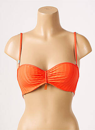 Haut de maillot de bain stretch haut soutien-gorge balconnet orange CHERRY BEACH femme