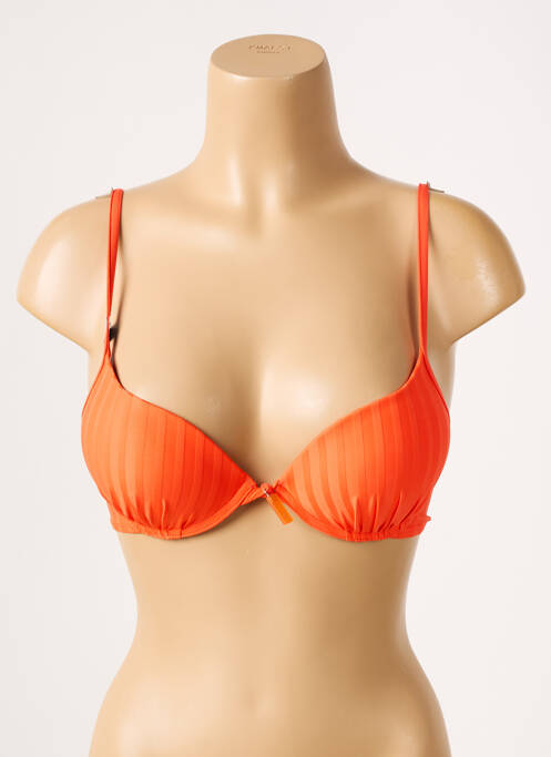 Haut de maillot de bain orange CHERRY BEACH pour femme