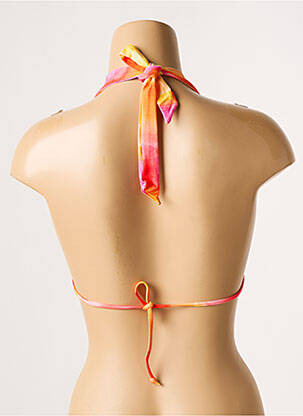 Haut de maillot de bain stretch haut triangles orange CHERRY BEACH femme