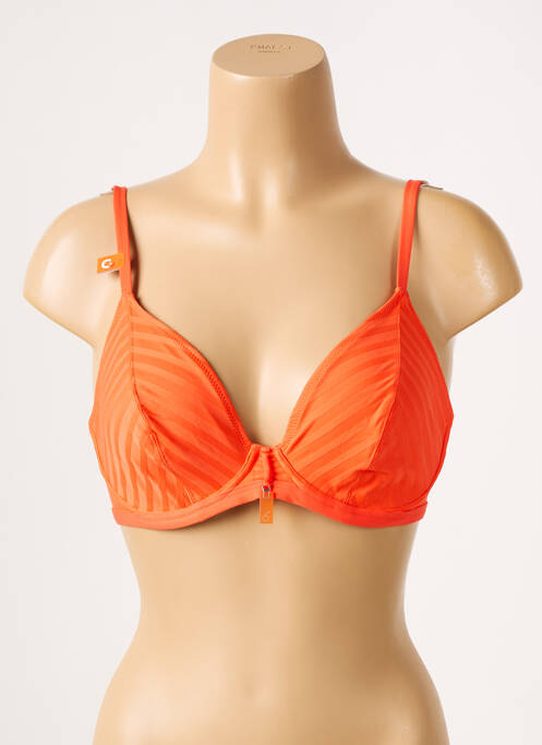 Haut de maillot de bain stretch haut soutien-gorge emboitant orange CHERRY BEACH femme