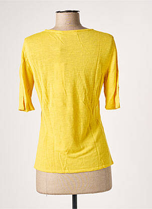 Top stretch manches 3/4 jaune POLES femme