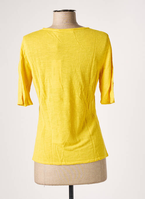 Top stretch manches 3/4 jaune POLES femme