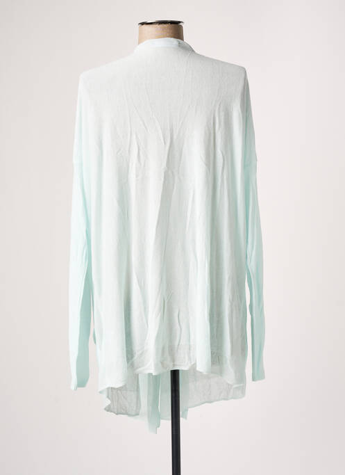 Gilet manches longues bleu POLES pour femme