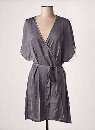 Déshabillé tissage satiné gris VALEGE femme