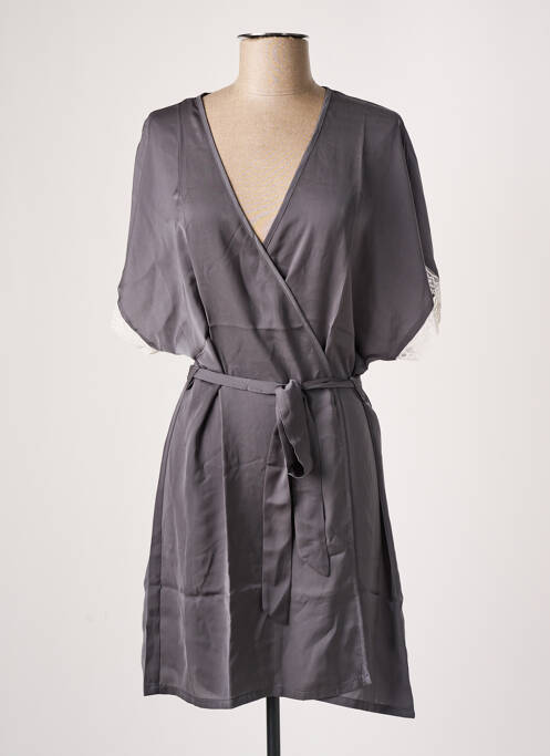 Déshabillé tissage satiné gris VALEGE femme