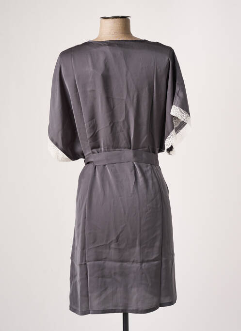 Déshabillé tissage satiné gris VALEGE femme