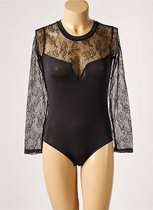 Body lingerie effet matière satinée noir VALEGE femme