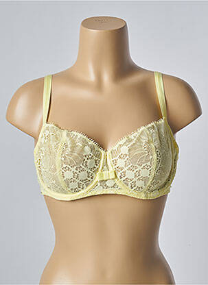 Soutien-gorge effet matière satinée haut soutien-gorge emboitant jaune CHANTELLE femme