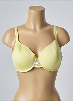 Soutien-gorge effet matière satinée haut soutien-gorge moulé jaune CHANTELLE femme