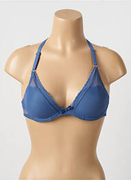 Soutien-gorge effet matière satinée haut soutien-gorge moulé bleu PASSIONATA femme